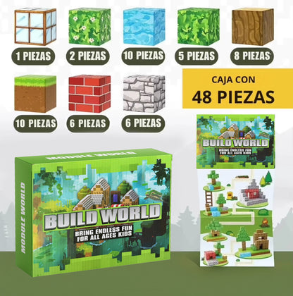 Bloques de Minecraft magnéticos Premium 48/100/148/200 Piezas