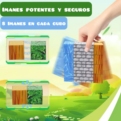 Bloques de Minecraft magnéticos Premium 48/100/148/200 Piezas